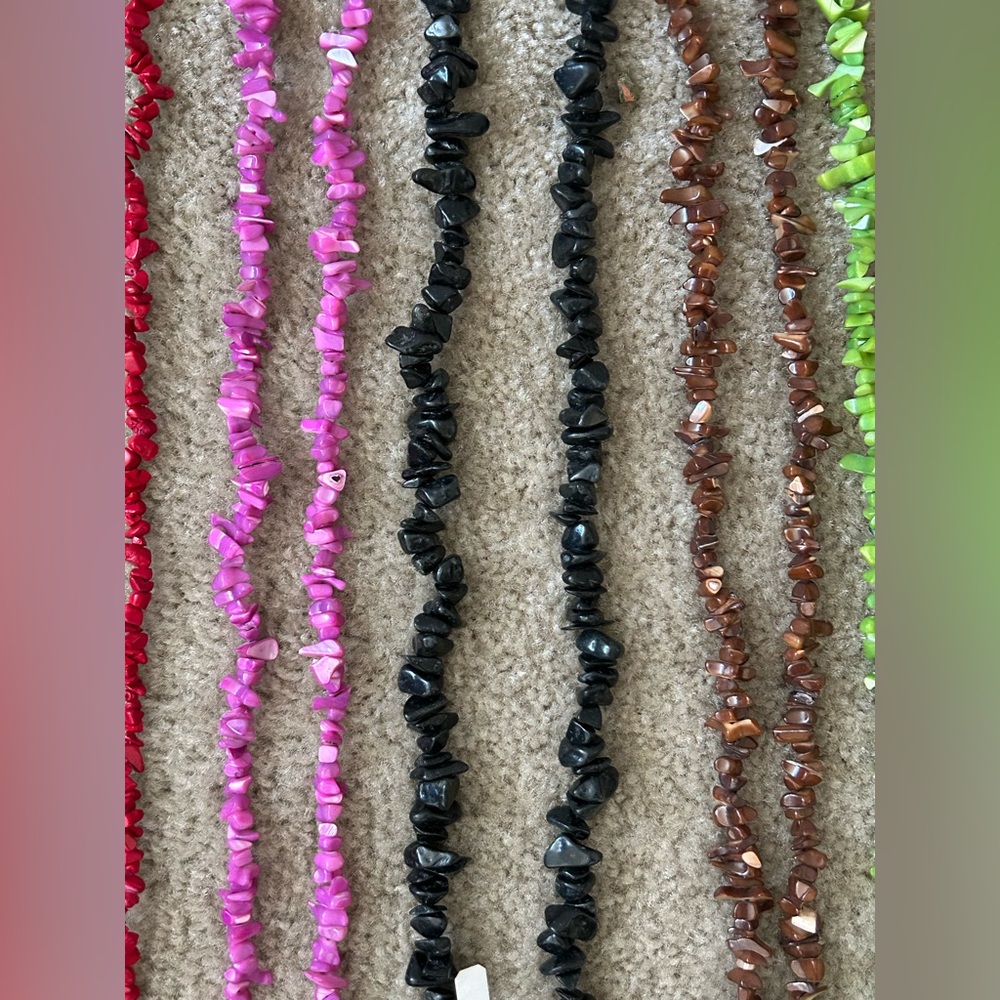 Lot of 12 Vintage Multi-gemstone Chip Stone 18”-32 “ Inch Necklace - Picture 6 of 7